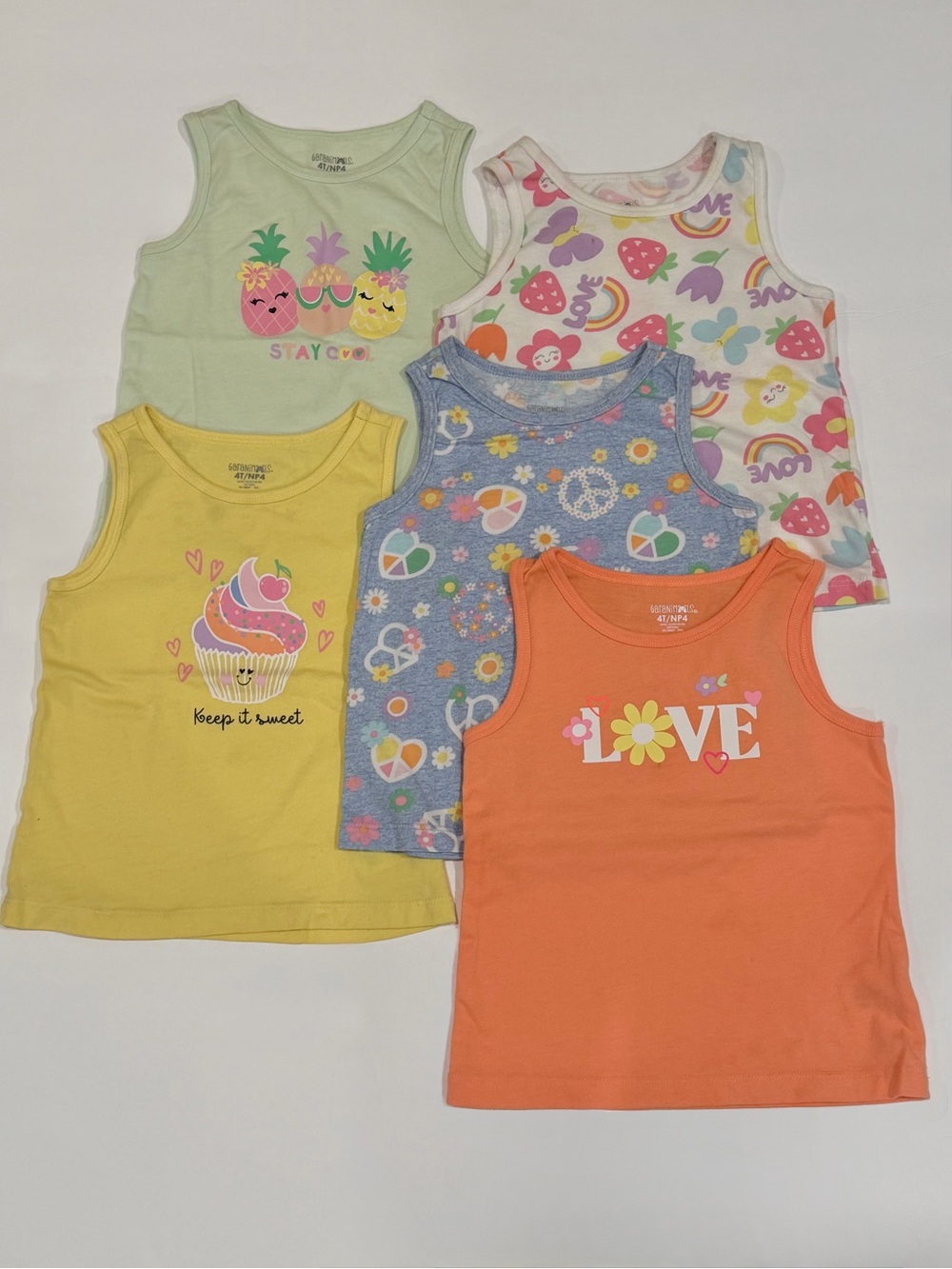 Garanimals Toddler Girls Tank Top Set Bundle - 4T
